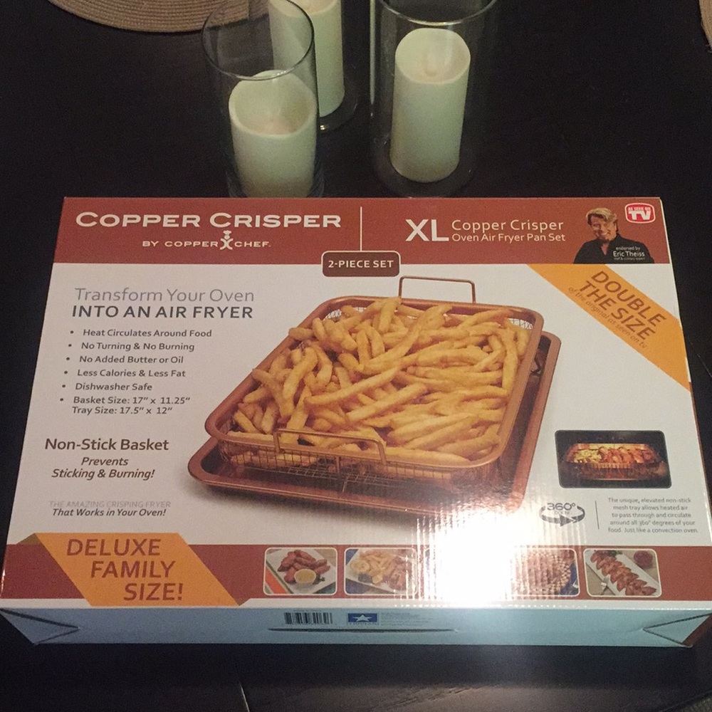 Copper Crisper XL Air Fryer Pan